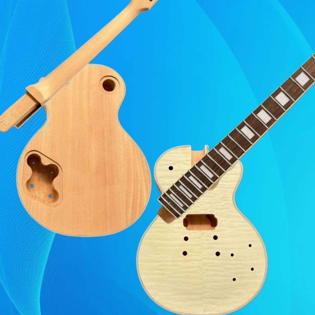 Handmade Semi-finished Electric Guitar with No Accessories and Wrapped Edges Suitable for Music Enthusiasts