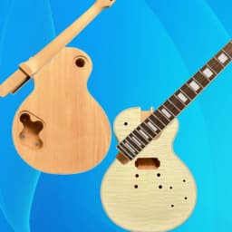 Handmade Semi-finished Electric Guitar with No Accessories and Wrapped Edges Suitable for Music Enthusiasts