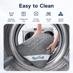 100% Waterproof Quilted Mattress Protector Soft Noiseless Breathable Bed Cover Deep Pocket Fitted Mattress Pad Machine Washable Bedding Sheet Twin Full Queen King Size Solid White Gray