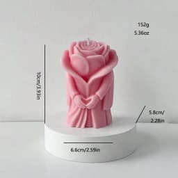 Rose Couple Scented Candle, Suitable For Valentine's Day Gift, Home Decor, Bedroom Decor, Party, Dining Table Decor, Kitchen Decor, Restaurant, Party, Candlelight, Birthday Candle Decor, Holiday Decor