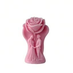 Rose Couple Scented Candle, Suitable For Valentine's Day Gift, Home Decor, Bedroom Decor, Party, Dining Table Decor, Kitchen Decor, Restaurant, Party, Candlelight, Birthday Candle Decor, Holiday Decor