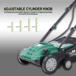 2-in-1 Garden Dethatcher and Scarifier 13 Inch Powerful Electric Lawn Dethatcher Mower, Hand Push Lawn Mower, Electric Home Lawn Mower 12AMP motor
