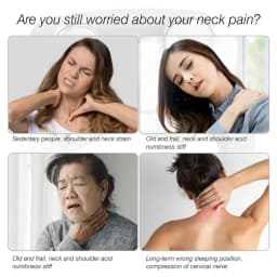 4‑Heads Adjustable Neck Massager USB Rechargeable with Heating Function & Breathing Light for Neck Pain Relief Muscle Relaxation