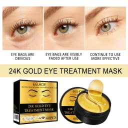 EELHOE 24K Gold Eye Mask Remove Dark Circles Improve Eye Bags Moisturizing Nourish Fade Lines Anti Aging Patches Eye Skin Care