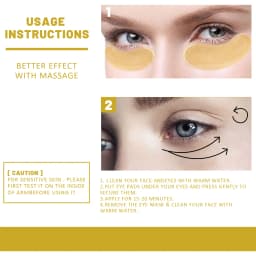 EELHOE 24K Gold Eye Mask Remove Dark Circles Improve Eye Bags Moisturizing Nourish Fade Lines Anti Aging Patches Eye Skin Care