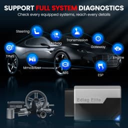 2026 New KINGBOLEN Ediag Elite Lifetime Free Car Diagnostic Tools All System 15 Resets Bi-directional Test Auto Scanner OBD2