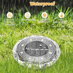 8 Pack New Solar IP44 Diamond Buried Lamp, Outdoor LED Ground Lamp, Garden Lawn Lamp, Suitable for Courtyard, Terrace, Landscape, Walkway Decoration Belt, with Automatic Brightness Sensing Function, for Festival Decoration