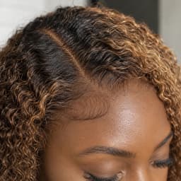 TIMOPOL 13x4 Lace Front Wig 16 Inch Jerry Curly P4/27 Highlight Human Hair, Glueless Pre Plucked Hairline with Baby Hair Curly Lace Frontal Wig for Black Women Daily Party