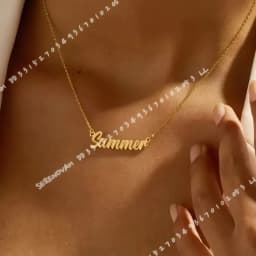 Custom Name Necklace for Women Men Personalized Cursive Letter Pendant Stainless Steel Jewelry Chain Choker Collar Gift