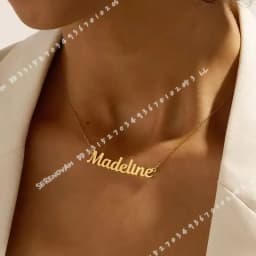 Custom Name Necklace for Women Men Personalized Cursive Letter Pendant Stainless Steel Jewelry Chain Choker Collar Gift
