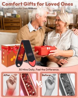 Red Light Therapy Wrap with Heat & Vibration, Infrared LED Pad for Wrist Arm Knee Pain Relief, Cordless Massager 660nm/850nm