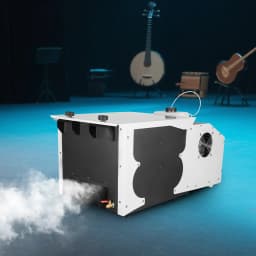3000W Low‑Lying Fog Machine Ground Smoke Effect Machine Remote & DMX512 Control 110V Stage Fogger for Wedding Party Disco DJ Performance with Wheels