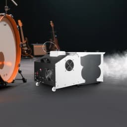 3000W Low‑Lying Fog Machine Ground Smoke Effect Machine Remote & DMX512 Control 110V Stage Fogger for Wedding Party Disco DJ Performance with Wheels