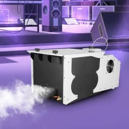 3000W Low‑Lying Fog Machine Ground Smoke Effect Machine Remote & DMX512 Control 110V Stage Fogger for Wedding Party Disco DJ Performance with Wheels