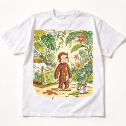Curious George Ether T-Shirt, Animal Tee, Cartoon Tshirt, Gifts Shirt, Unisex Vintage Graphic Tees Gothic Grunge Y2k Emo Scene Amity Affliction Style Clothes Men Women Streetwear