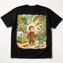 Curious George Ether T-Shirt, Animal Tee, Cartoon Tshirt, Gifts Shirt, Unisex Vintage Graphic Tees Gothic Grunge Y2k Emo Scene Amity Affliction Style Clothes Men Women Streetwear