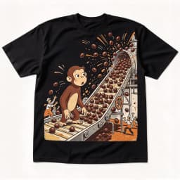 Curious George Ether T-Shirt, Animal Tee, Cartoon Tshirt, Gifts Shirt, Unisex Vintage Graphic Tees Gothic Grunge Y2k Emo Scene Amity Affliction Style Clothes Men Women Streetwear