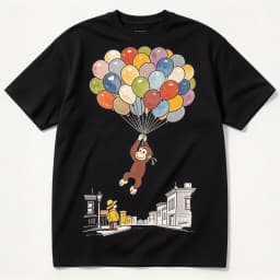 Curious George Ether T-Shirt, Animal Tee, Cartoon Tshirt, Gifts Shirt, Unisex Vintage Graphic Tees Gothic Grunge Y2k Emo Scene Amity Affliction Style Clothes Men Women Streetwear