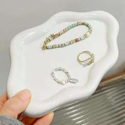 Jewelry Storage Tray Creative Cloud Shapes Plastic Trays Electroplated Jewelry Earrings Ring Display Plates Photo Props for Wome