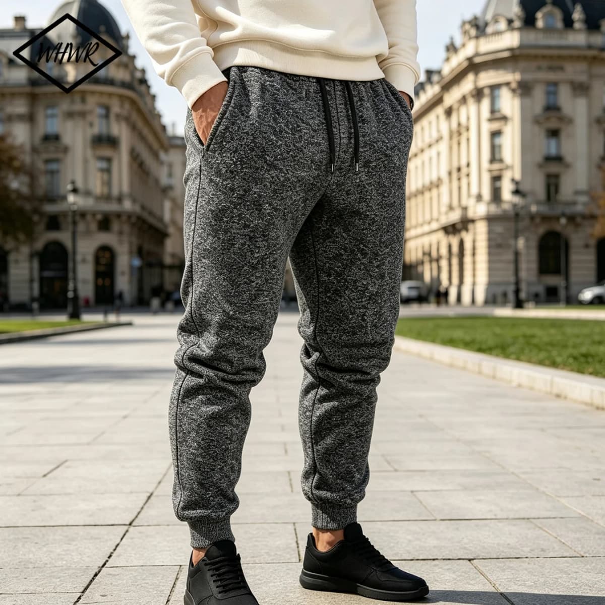 Men Sweatpants Y2K Street Style Loose Straight Leg Fashion Casual Trousers Stretchy Fabric Anti-Wrinkle Easy Care Daily Wear Pants