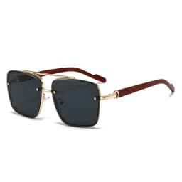 New Vintage Square Sunglasses Women Men Metal Frame Rectangle Sun Glasses Female Eyewear Sunglasses for Male Female Eyeglasses Double beam sunglasses