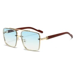 New Vintage Square Sunglasses Women Men Metal Frame Rectangle Sun Glasses Female Eyewear Sunglasses for Male Female Eyeglasses Double beam sunglasses
