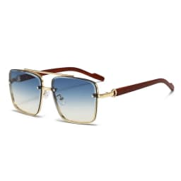 New Vintage Square Sunglasses Women Men Metal Frame Rectangle Sun Glasses Female Eyewear Sunglasses for Male Female Eyeglasses Double beam sunglasses