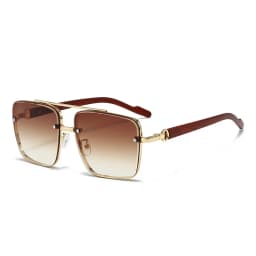 New Vintage Square Sunglasses Women Men Metal Frame Rectangle Sun Glasses Female Eyewear Sunglasses for Male Female Eyeglasses Double beam sunglasses