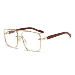 New Vintage Square Sunglasses Women Men Metal Frame Rectangle Sun Glasses Female Eyewear Sunglasses for Male Female Eyeglasses Double beam sunglasses
