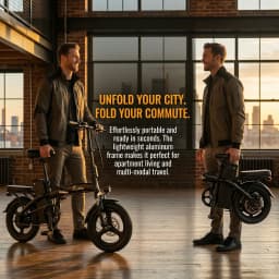 Folding Electric Bike for Adults 400W Motor 48V 10Ah Removable Battery Dual Disc Brake Portable Foldable Ebike for Car Trunk Urban Commuting