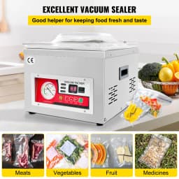 SucceBuy Food Vacuum Packing Machine Commercial Chamber Vacuum Sealer DZ-260A Kitchen Meat Packaging Food Saver Sealing Machine