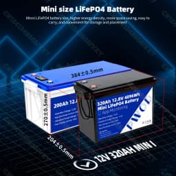 12V Lifepo4 320Ah Battery With 4S 200A Smart BMS 8000+ Cycles Brand New Lithium Iron Phosphate Cell Pack APP Monitoring Grade A Rechargeable LFP Batteries DIY 12V 24V For RV Marine Yacht Outdoor Trolling Motors Camping Fast Shipping to the United States