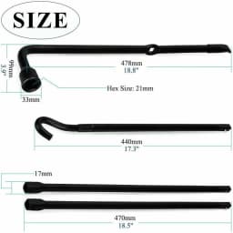 Compatible with Chevrolet Silverado & GMC Sierra 1500 2500 3500 (2000-2014) – Tire Lug Wrench & Jack Tool Kit with Extension, Spare Tire Change Kit in Storage Bag