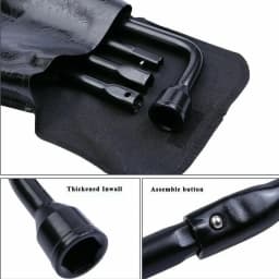 Compatible with Chevrolet Silverado & GMC Sierra 1500 2500 3500 (2000-2014) – Tire Lug Wrench & Jack Tool Kit with Extension, Spare Tire Change Kit in Storage Bag