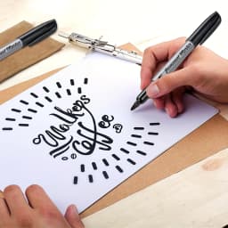 TBC The Best Crafts Permanent Markers Set, Fine Flexible Tip, Quick-Dry & Fade-Resistant, Works On Paper, Plastic, Metal & More, Vibrant Colors (20 Black)