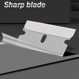 100 PCS Razor Blades Single Edge Extra Sharp Heat Treated Safety Knife Scrapers，Label cleaning razor glue remover, window glass cleaning scraper, car packaging sticker scraper