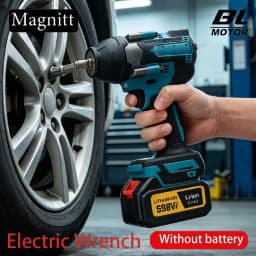 1/2 inch Brushless Electric Wrench 1800N.M Cordless Impact Wrench Screwdriver Power Tool for Makita 18V Battery Pin