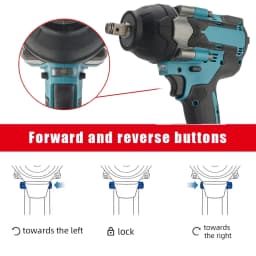 1/2 inch Brushless Electric Wrench 1800N.M Cordless Impact Wrench Screwdriver Power Tool for Makita 18V Battery Pin
