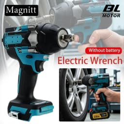 1/2 inch Brushless Electric Wrench 1800N.M Cordless Impact Wrench Screwdriver Power Tool for Makita 18V Battery Pin