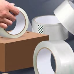 Strong Adhesive Clear Tape 9 Rolls 4.5cm Width 55 Yards Length Waterproof Transparent Packaging Roll