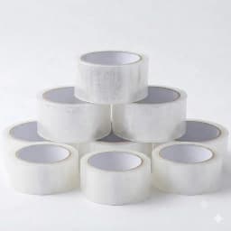 Strong Adhesive Clear Tape 9 Rolls 4.5cm Width 55 Yards Length Waterproof Transparent Packaging Roll