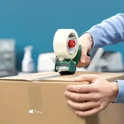 Strong Adhesive Clear Tape 9 Rolls 4.5cm Width 55 Yards Length Waterproof Transparent Packaging Roll