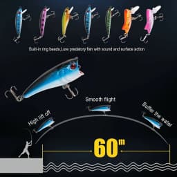 30pcs Spoon Spinner Hard Bait Fishing Lures Metal Minnow Popper Cicada Plastic