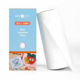 HTVRONT DTF Transfer Film Roll 13' X 328ft, Strong Ink-Absorption DTF Film 100m with Anti-static Print Side & Anti-slip Back Side, Vivid Color & High Transfer Rate for A3 DTF Printer