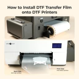 HTVRONT DTF Transfer Film Roll 13' X 328ft, Strong Ink-Absorption DTF Film 100m with Anti-static Print Side & Anti-slip Back Side, Vivid Color & High Transfer Rate for A3 DTF Printer
