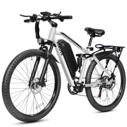 ESKUTE M200F Electric Bike for Adults – 27.5 inch Tire Mountain E-Bike, Brushless Motor, 48V 20.8Ah Removable Battery, Up to 80 Miles, Step Over Commuter E-MTB, Full Suspensions