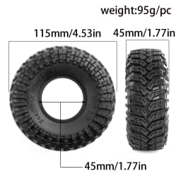 RED SPIDER 4Pcs 1.9 Inch RC Crawler Tires Soft Rubber Off‑Road Tyres Replacement for 1/10 RC Rock Crawler Axial SCX10 TRX4 D90 RC Car Upgrade Parts
