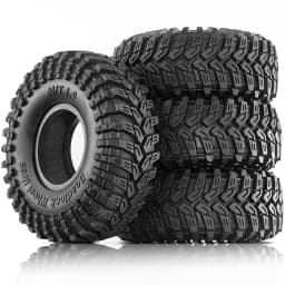 RED SPIDER 4Pcs 1.9 Inch RC Crawler Tires Soft Rubber Off‑Road Tyres Replacement for 1/10 RC Rock Crawler Axial SCX10 TRX4 D90 RC Car Upgrade Parts