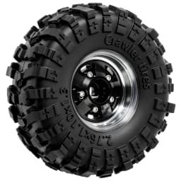 RED SPIDER 4Pcs 1.3 Inch 70mm RC Crawler Rubber Tires Metal Beadlock Wheel Rims Off‑Road Tyre Set for 1/18 1/24 RC Crawler Axial SCX24 FMS FCX24 RC Car Upgrade Spare Parts