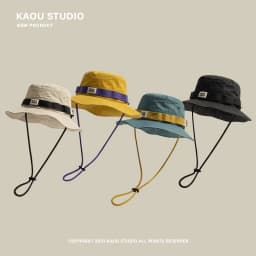 Hat outdoor men and women versatile fishing wide brim hat tide camping bucket hat summer sunshade sunscreen hat tide